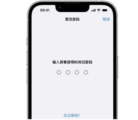 新余iPhone屏幕维修分享iPhone屏幕使用时间密码忘记了怎么办 