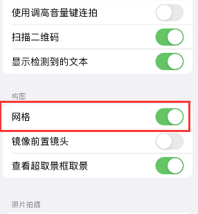 新余苹果手机维修网点分享iPhone如何开启九宫格构图功能 