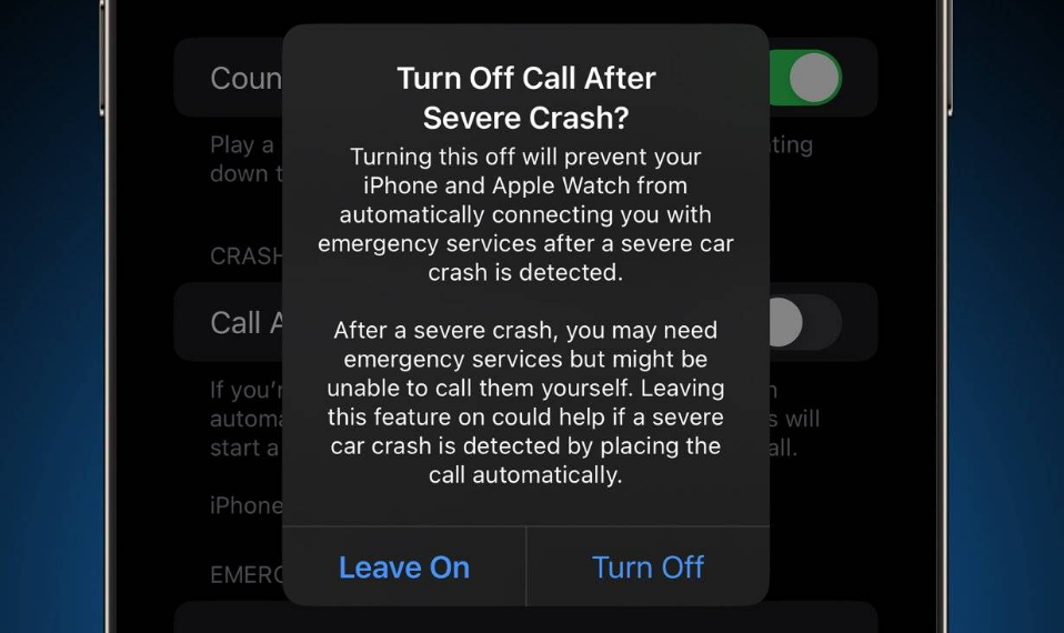 新余苹果14维修分享 iPhone 14 和 Apple Watch 上关闭崩溃检测 